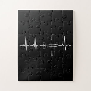Pilot Flying Sky Heart Gift Legpuzzel