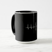 Pilot Flying Sky Heart Gift Mok (Voorkant links)