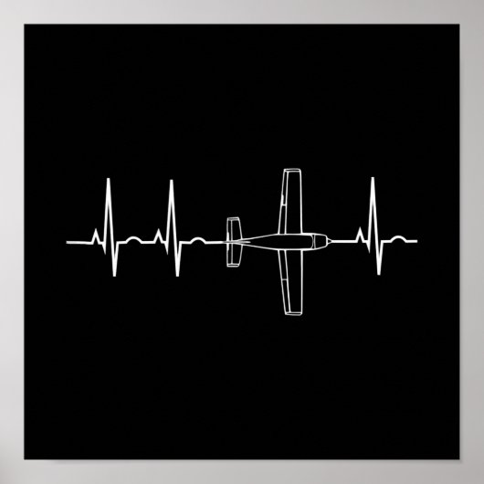  Pilot Flying Sky Heart Gift Poster (Voorkant)