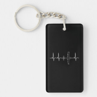  Pilot Flying Sky Heart Gift Sleutelhanger