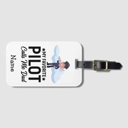 Pilot Funny Quotes noemt me vader voor vader Bagagelabel (Voorkant (horizontaal))