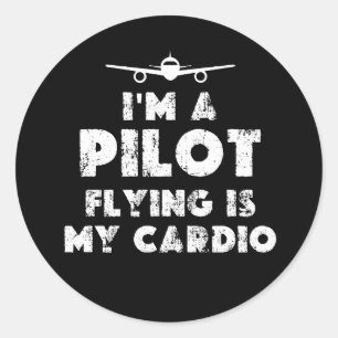 Pilot Funny Ronde Sticker