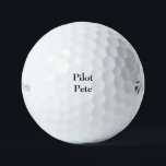 Pilot gepersonaliseerde Titleist Pro V1 Golfballen<br><div class="desc">Pilootgeschenk. Piloot golfbal. Titleist Pro V1. Piloot Vaderdag cadeau. Piloot verjaardagscadeau.</div>