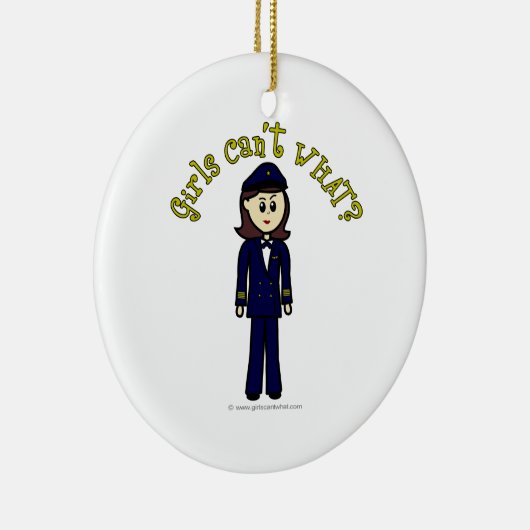 Pilot Girl Keramisch Ornament (Rechts)