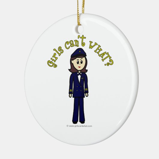 Pilot Girl Keramisch Ornament (Links)