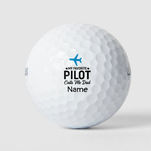 Pilot golfer Mijn favoriete golfer noem me vader Golfballen (Voorkant)