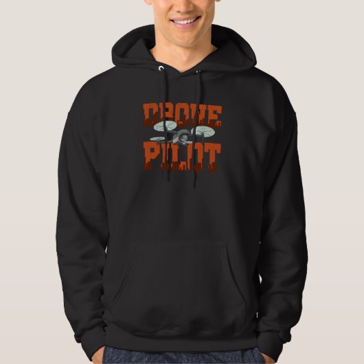 Pilot Graphic Drone Flying Quadcopter Pilot RC Dro Hoodie (Voorkant)