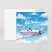 Pilot Happy Birthday on the airplane (Voorkant / Achterkant)