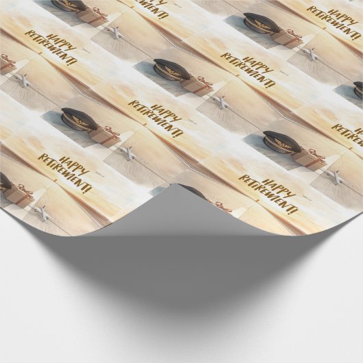 Pilot  Happy retirement Cadeaupapier (Hoek)