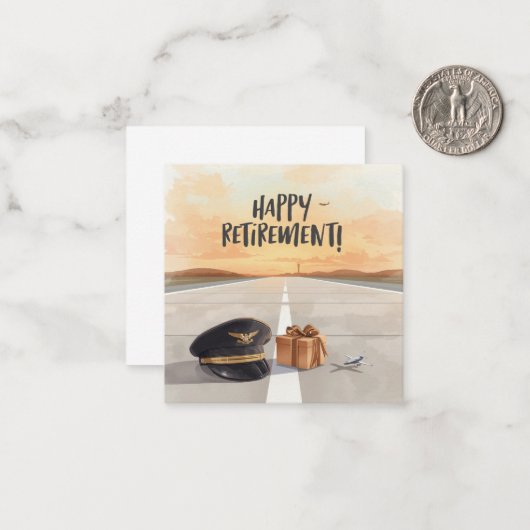 Pilot  Happy retirement Notitiekaartje (Voorkant / Achterkant in situ)