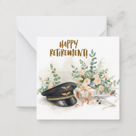 Pilot  Happy retirement Notitiekaartje
