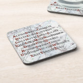 Pilot Home Gift, Aviation Alphabet Map Onderzetter (Linkerzijde)