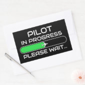PIlot in Progress Funny Aviation Flight School Rechthoekige Sticker (Envelop)