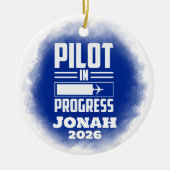 Pilot In Progress Graduation  Keramisch Ornament (Voorkant)