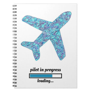 "Pilot in progress" vliegtuignotebook  Notitieboek