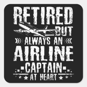 Pilot in ruste vierkante sticker