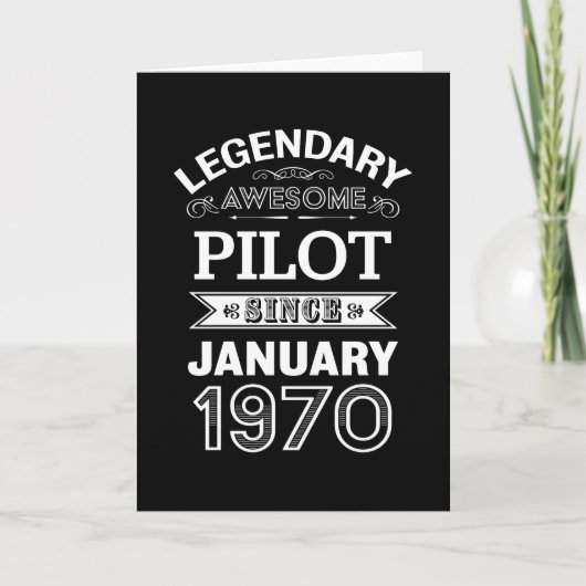 Pilot January 1970 50th Birthday Gift Kaart (Voorkant)