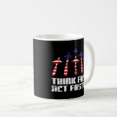 Pilot Jet Fighter Plane Aviation American Flag Koffiemok (Voorkant rechts)