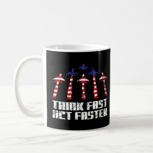 Pilot Jet Fighter Plane Aviation American Flag Koffiemok (Links)