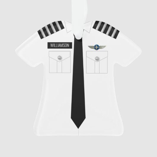 Pilot Kapitein Silver Professional Ornament (voorkant)