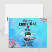 Pilot kerst thema feestdagenkaart (Voorkant / Achterkant)