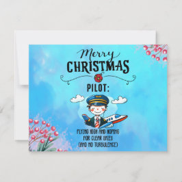 Pilot kerst thema feestdagenkaart