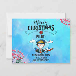 Pilot kerst thema feestdagenkaart