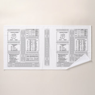 Pilot Kneeboard Bath Towel Set Bad Handdoek