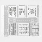 Pilot Kneeboard Fleece Blanket (Voorkant (Horizontaal))