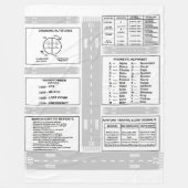 Pilot Kneeboard Fleece Blanket Deken (Voorkant)