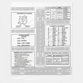 Pilot Kneeboard Fleece Blanket Deken