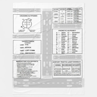 Pilot Kneeboard Fleece Blanket Deken