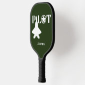 Pilot Lettertype & Grappige Gepersonaliseerde Vlie Pickleball Paddle (Links)