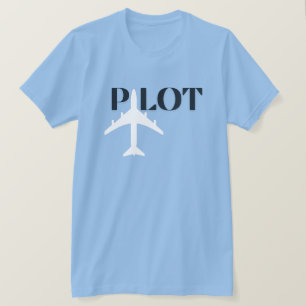 Pilot Lettertype & vliegtuig, Luchtvaart, Minimali T-shirt