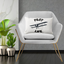 Pilot Life Airplane Cool Simple Aviation Aviator Kussen