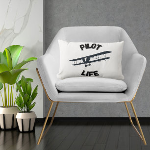 Pilot Life Airplane Cool Simple Aviation Aviator Kussen