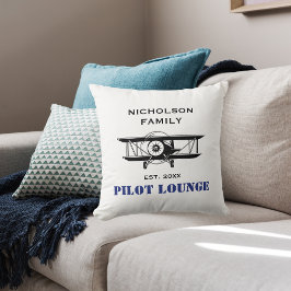 Pilot Lounge & Cool Airplane Aviation Gepersonalis Kussen