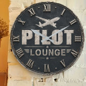 Pilot Lounge Welcome Vintage Biplane Grote Klok