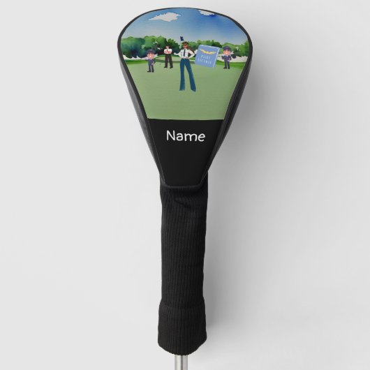 Pilot Luchtvaart Industrie Golfer bij golf Golfheadcover (Voorkant)