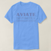 Pilot Memory Aid Aviate Navigate Communicate Blue T-shirt (Design voorkant)