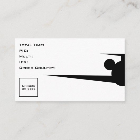 Pilot Micro CV Visitekaartje (Achterkant)