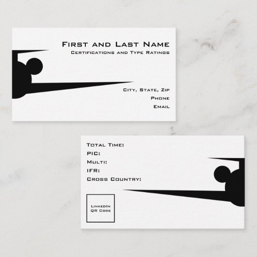 Pilot Micro CV Visitekaartje (Voorkant / Achterkant)