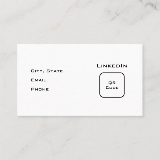 Pilot Micro CV Visitekaartje (Achterkant)