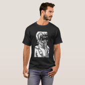 Pilot Moderne Witte Eenvoudige Kunst Illustratie T-shirt (Voorkant volledig)