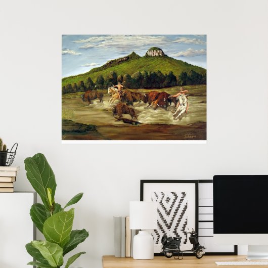 Pilot Mountain Hunt Poster (Thuiskantoor)