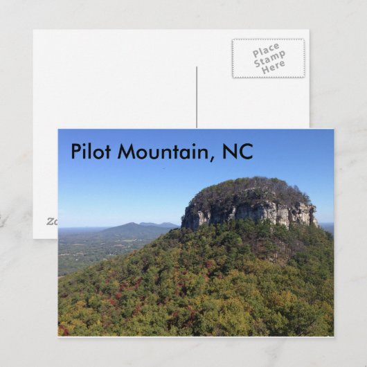 Pilot Mountain, NC Briefkaart (Voorkant / Achterkant)