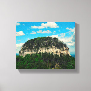 Pilot Mountain, NC Canvas Afdruk