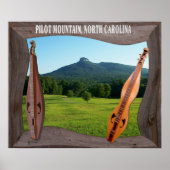 PILOT MOUNTAIN NOORD CAROLINA POSTER (Voorkant)