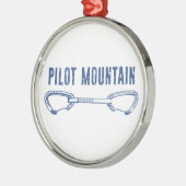 Pilot Mountain North Carolina Climbing Quickdraw Metalen Ornament (Links)