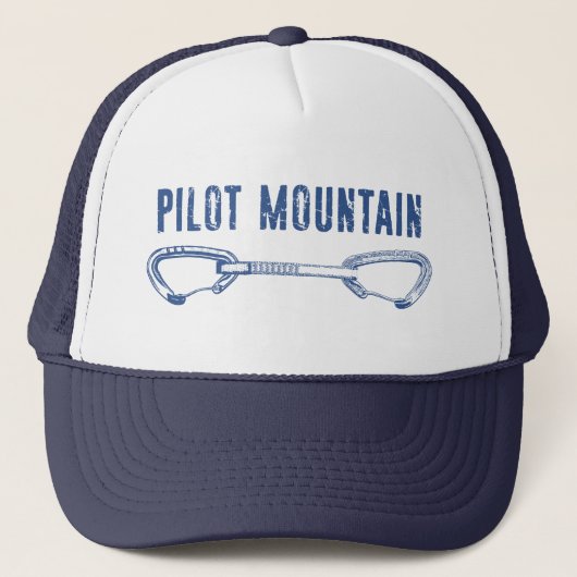Pilot Mountain North Carolina Climbing Quickdraw Trucker Pet (Voorkant)